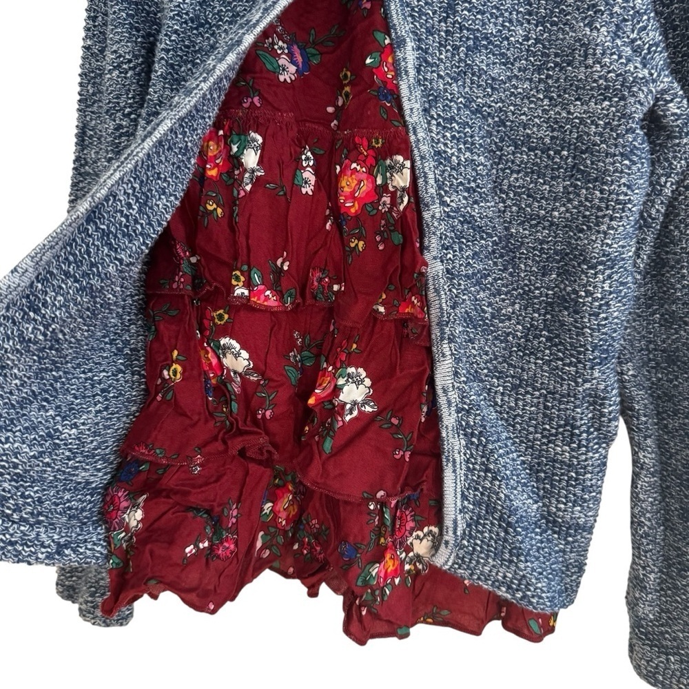 Hanna Andersson 130 Heather Blue Knit Sweater Pullover girls Size 6 - Picture 4 of 7